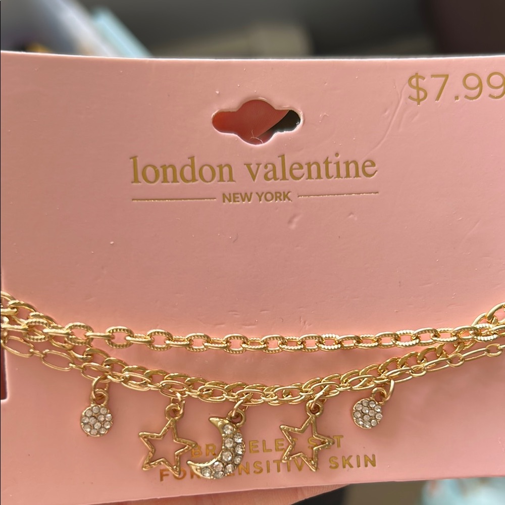 Gold Star and Moon Bracelet